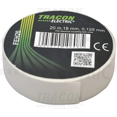 Tracon Izolačná páska 20 m × 18 mm biela FEH20