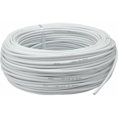 Mercor Domovní kabel lanko OMY 2x0,75 bílý 100 m