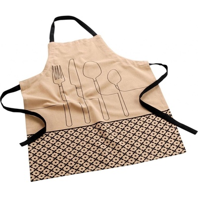 Douceur d'intérieur Kuchyňská zástěra Cuisline recyklovaná bavlna béžová