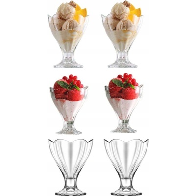 Kinekus Pohár na zmrzlinu LILY čirý sklo sd KIN641591425 6 x 250 ml