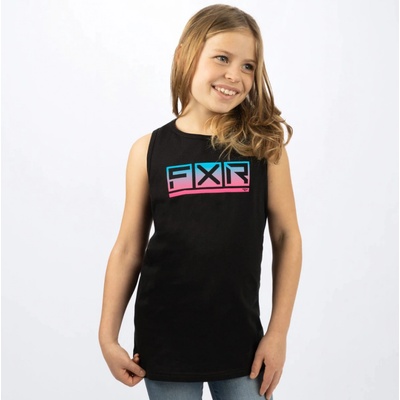 FXR Youth Podium Premium Tank Black Cotton Candy