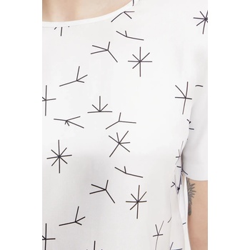 MM Блуза с коприна mm дамска в бяло с десен 2516941087600 (2516941087600)