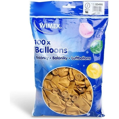 Wimex nafukovací balónky průměr 25 cm, zlaté
