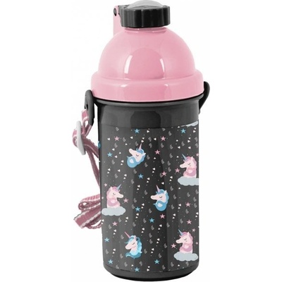 PASO - Бутилка с дръжка за рамо Unicorn Black PP22UN-3021