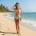 Дамски бански със свеж цветен десен