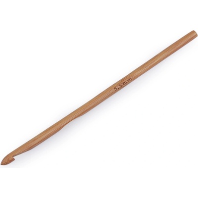 Bambusový háček na háčkování vel. 3; 4; 4,5; 5; 5,5, střední, 7 (5,5 mm) bambus tmavý
