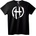 NOONEBRAND Тениска с черен символ H - 5XL, Black