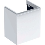 Geberit Smyle Square - Шкафче за умивалник, 54x43x62 см, 1 врата, панти отдясно, лъскаво бяло/матово бяло 500.365. 00.1 (500.365.00.1)