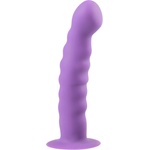EasyToys - дилдо с вълнообразна форма и вакуумна основа - лилав