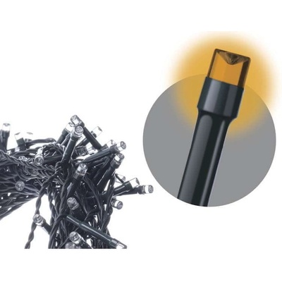 EMOS 80 LED reťaz 8m jantárová časovač