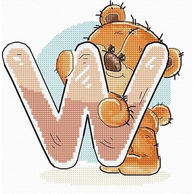 Luca-S Буква " w" - гоблен със схема b1224