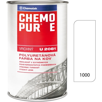 Chemopur E U2081 1000 biela 8L - vrchná polyuretánová farba na kov, betón, drevo