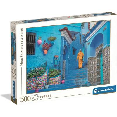 Clementoni - Puzzle Blue Street of Chefchaouen - 500 piese