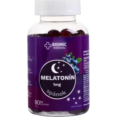 Biomic Melatonín Borůvka 90 želé bonbonů
