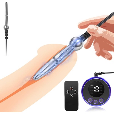 SuperLove E-Stim Cock Torture Set Bipolar Penis Plug Small