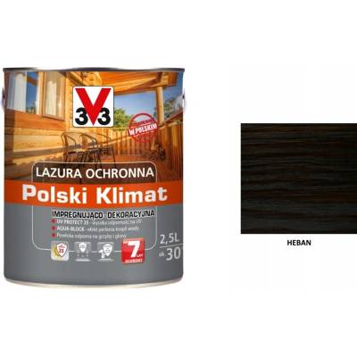 V33 Lazura Polský Klimat Impregnace 2,5l HEBAN (Eben)