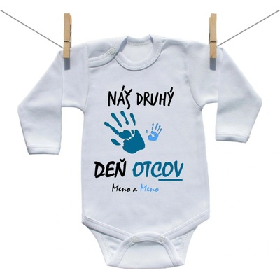 Boodyy Body s dlhým rukávom Náš druhý deň otcov s menom chlapec