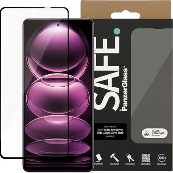 Image 1 of Panzer Стъклен протектор Safe за Xiaomi Redmi Note 12 Pro, 12 Pro Plus, Poco X 5 Pro, UWF -Черен