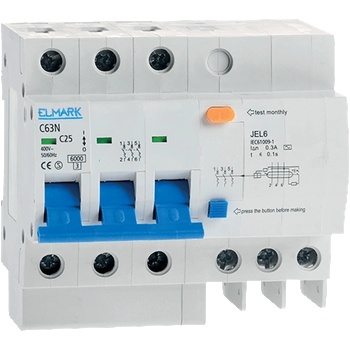 ELMARK КОМБИНИРАНА ДТЗ jel6 6ka c25 3p 25a/300ma (40323)