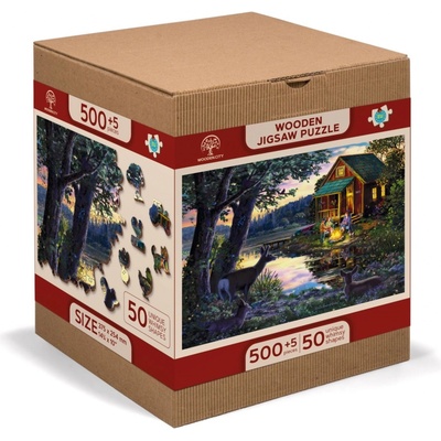 WOODEN CITY Dřevěné Večer v domě u jezera 2v1 EKO 505 dielov