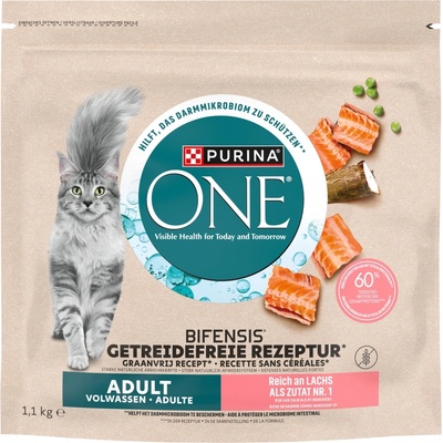 ONE Bifensis Adult Храна за възрастни котки с високо съдържание на сьомга 1, 1 кг