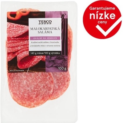 Tesco Malokarpatská saláma 100 g