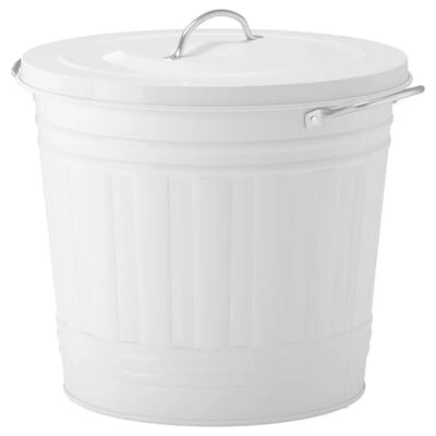 Ikea Odpadkový koš kovový 16 l bílý