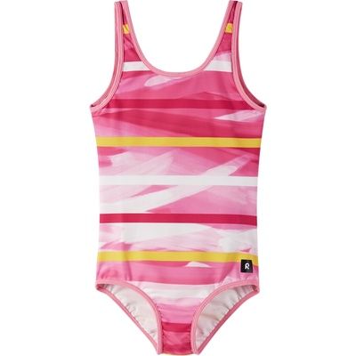 Reima Uimaan dievčenské jednodielne plavky ružová,biela,žltá