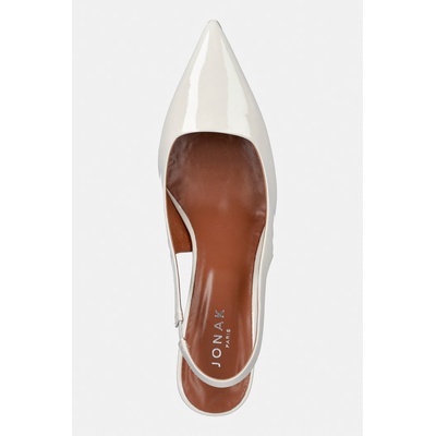 Jonak Кожени обувки с тънък ток Jonak DIAMANTINE VERNIS PLISSE Perle (3800236)