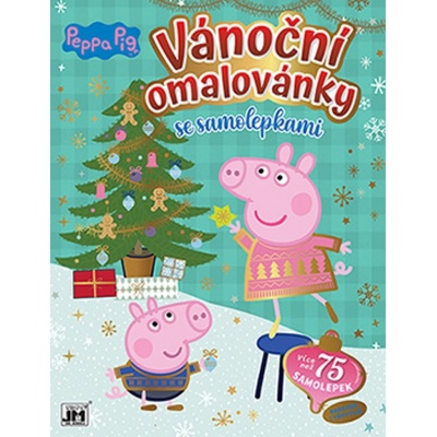 Vánoční omalovánky se samolepkami Peppa Pig