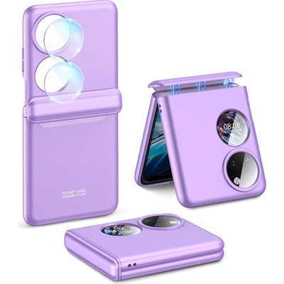 Púzdro GKK MAGNETIC Plastové Huawei P50 Pocket fialové