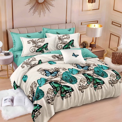 EmonaMall Двулицево спално бельо EmonaMall, 6 части - Модел S18357 (S18357-66666d)