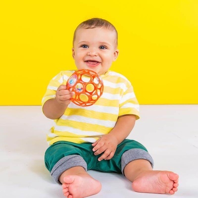 OBALL RATTLE 10 cm orange