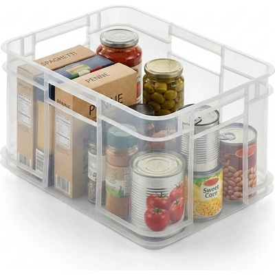 Keeeper Úložný box pro domácnost i dílnu, BRUNO M, 16 l 35 x 27 x 21 cm, transparentní