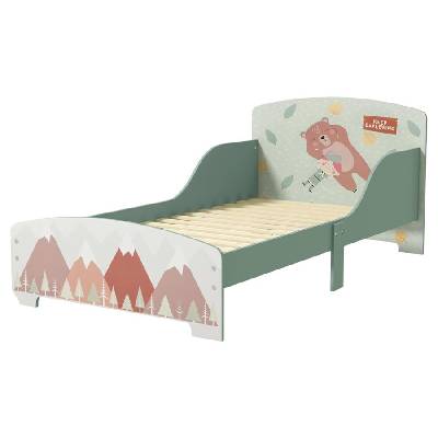 Детско Легло ginger home, Защита от Падане, Дървено, Подматрачна Рамка 70х130 см, forest