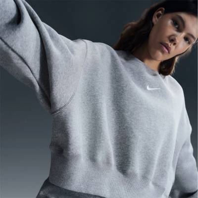 Nike Поларена блуза Nike Sportswear Phoenix Fleece Women's Over-Oversized Crewneck Sweatshirt - Grey Marl