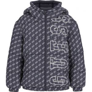 GUESS Зимно яке за момче в тъмно син цвят с бели лога Guess