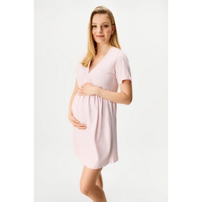 Astratex těhotenská bavlněná noční košilka Brianna krátká růžová