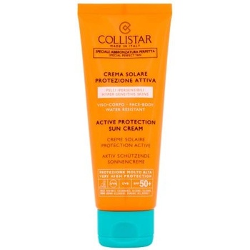 Collistar Special Perfect Tan Active Protection Sun Cream SPF50+ водоустойчив слънцезащитен крем за тяло и лице за много чувствителна кожа 100 ml