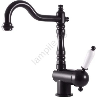 RAV SLEZÁK L508.0/8CMAT - смесител за кухненска мивка/умивалник LABE RETRO 25, 6 cm матов черен (RV0187)