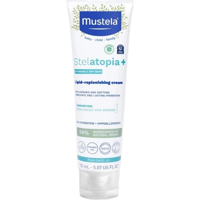 Mustela Stelatopia+ výživný upokojujúci krém Lipid-Replenishing Cream Anti-Itching 150 ml