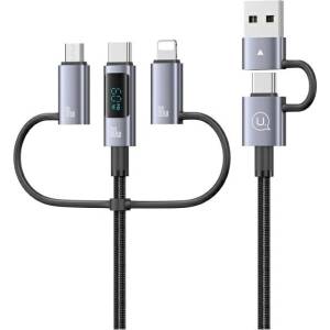 USAMS Kabel 6в1 Fast charging 60W 1, 2m Data Cable Digital display Alum (Usa001505)