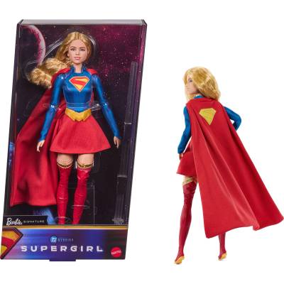 Barbie Кукла Barbie Signature DC - Supergirl, с костюм на супергерой и наметало, 29 cm (JJY04)