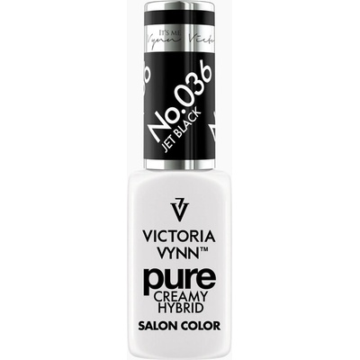 VICTORIA VYNN Hybridní gel lak PURE CREAMY HYBRID 036 Jet Black 8 ml