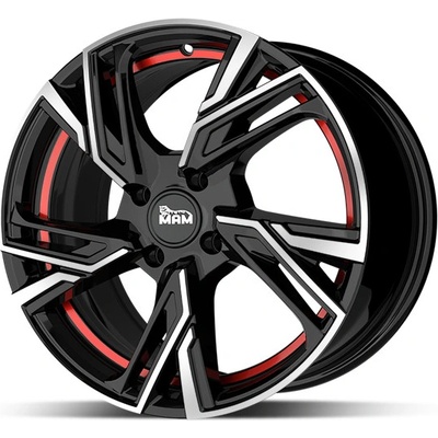 MAM RS5 6,5x16 4x100 ET35 black polished red