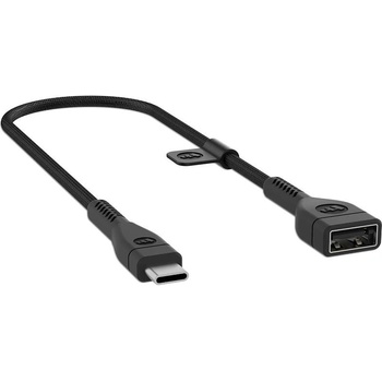 mophie Кевларен адаптер от USB-C мъжко към USB женско за мобилни устройства с USB-C порт - Mophie USB-C to USB Pro Kevlar Adapter (3621_PRO-2.0-CA-ADPTR-BLK)