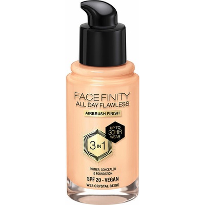 Max Factor Facefinity All Day Flawless dlouhotrvající make-up SPF 20 33 Crystal Beige 30 ml