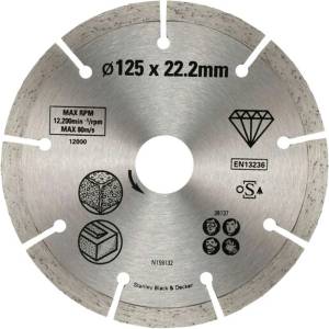 STANLEY - Диамантен режещ диск за камък и тухли, 125x22, 2 мм STA38137-XJ (STA38137-XJ)