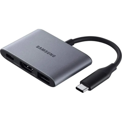 Samsung USB-C Multiport Adapter - USB-C хъб за свързване от USB-C към HDMI 4K, USB-C, USB-A (тъмносив)