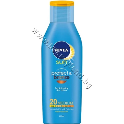 Nivea Лосион Nivea Sun Protect & Bronze SPF 20, p/n NI-85824 - Слънцезащитен лосион за естествен тен (NI-85824)